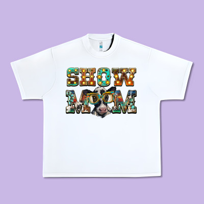 Show Mom Baby Cow Urban Heavy Tee Designed By Barkaloodesign