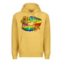 Antique Gold Lgbtq Pride Rainbow Lips Premium Hoodie - BundleAndBundleShop