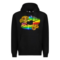 Black Lgbtq Pride Rainbow Lips Premium Hoodie - BundleAndBundleShop