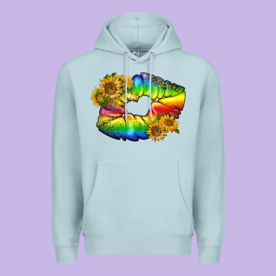 Lgbtq Pride Rainbow Lips Premium Hoodie Designed By Bundleandbundleshop