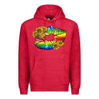 Cardinal Lgbtq Pride Rainbow Lips Premium Hoodie - BundleAndBundleShop