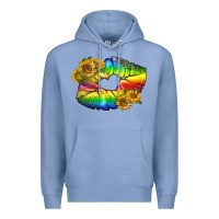 Colony Blue Lgbtq Pride Rainbow Lips Premium Hoodie - BundleAndBundleShop