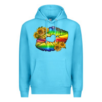 Ocean Blue Lgbtq Pride Rainbow Lips Premium Hoodie - BundleAndBundleShop
