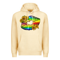 Pina Colada Lgbtq Pride Rainbow Lips Premium Hoodie - BundleAndBundleShop