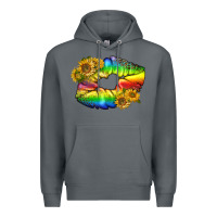 Rock Lgbtq Pride Rainbow Lips Premium Hoodie - BundleAndBundleShop