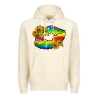 Sandshell Lgbtq Pride Rainbow Lips Premium Hoodie - BundleAndBundleShop
