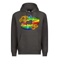 Smoke Lgbtq Pride Rainbow Lips Premium Hoodie - BundleAndBundleShop