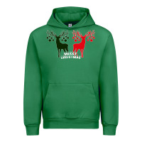 Emerald Merry Christmas Reindeer Urban Hoodie - Bettercallsaul