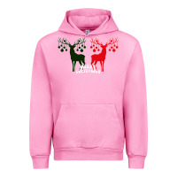 Fuchsia Pink Merry Christmas Reindeer Urban Hoodie - Bettercallsaul