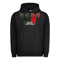 Pigment Black Merry Christmas Reindeer Urban Hoodie - Bettercallsaul