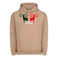 Pigment Burro Merry Christmas Reindeer Urban Hoodie - Bettercallsaul