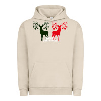Pigment French Oak Merry Christmas Reindeer Urban Hoodie - Bettercallsaul