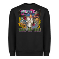 Black do not harm take no bull cow skull Heavyweight Sweatshirt - Zillion Design Studio