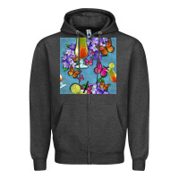 Charcoal Heather butterfly cocktail Zipper Hoodie - BundleAndBundleShop