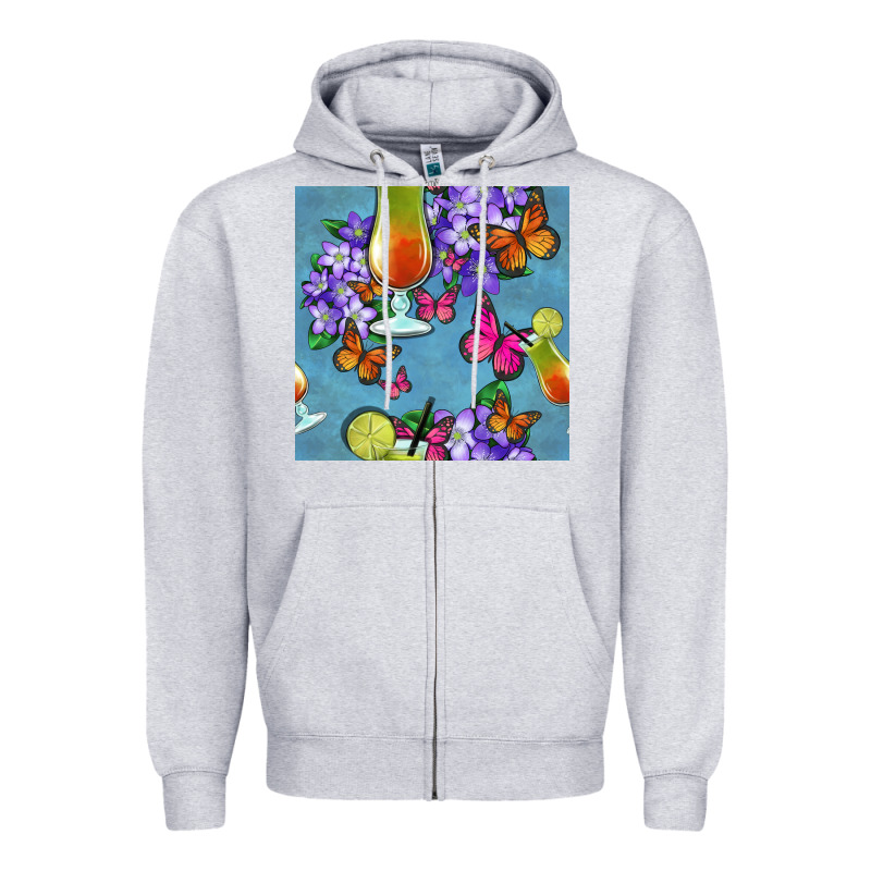 Butterfly Cocktail Zipper Hoodie by BundleAndBundleShop | Teevron