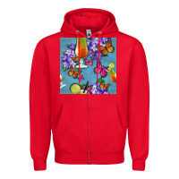 Red butterfly cocktail Zipper Hoodie - BundleAndBundleShop