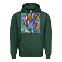 Sports Green butterfly cocktail Zipper Hoodie - BundleAndBundleShop