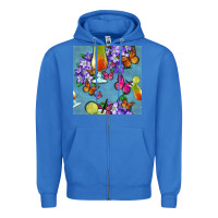 True Royal butterfly cocktail Zipper Hoodie - BundleAndBundleShop
