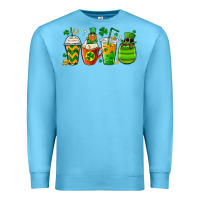 Ocean Blue st. patricks day coffee cups Premium Sweatshirt - MaliasSmallBusiness