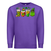Purple st. patricks day coffee cups Premium Sweatshirt - MaliasSmallBusiness