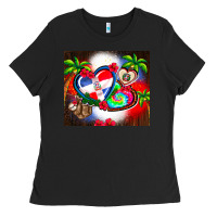 Black dominican republic  leopard Ladies Tee - AdoDesignShop