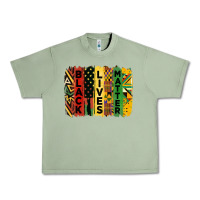 Oil Green junetheenth black livesmatter brush stroke Urban Heavy Tee - HRA Design Shop