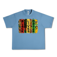 Pebble Blue junetheenth black livesmatter brush stroke Urban Heavy Tee - HRA Design Shop