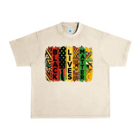 Sandshell junetheenth black livesmatter brush stroke Urban Heavy Tee - HRA Design Shop