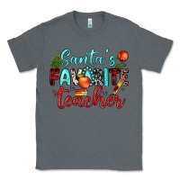 Charcoal Heather santa s favorite teacher Classic Tee - JahusDesignShop