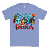 Colony Blue santa s favorite teacher Classic Tee - JahusDesignShop