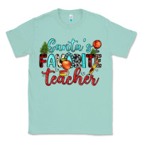Seafoam santa s favorite teacher Classic Tee - JahusDesignShop