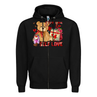 Black give you self love Zipper Hoodie - AdoDesignShop