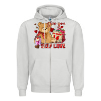 Dove Grey give you self love Zipper Hoodie - AdoDesignShop