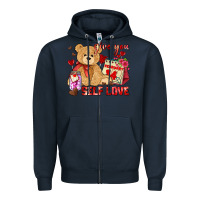 Navy give you self love Zipper Hoodie - AdoDesignShop