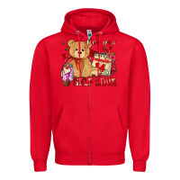 Red give you self love Zipper Hoodie - AdoDesignShop