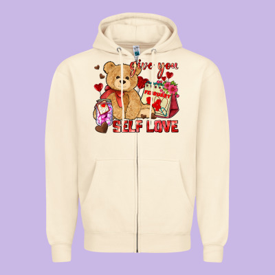 Give You Self Love Zipper Hoodie Designed By Adodesignshop
