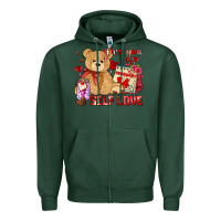 Sports Green give you self love Zipper Hoodie - AdoDesignShop