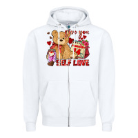 White give you self love Zipper Hoodie - AdoDesignShop