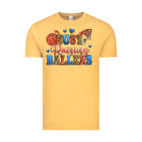 Vintage Mustard busy raising ballers basketball Vintage Tee - Zillion Design Studio
