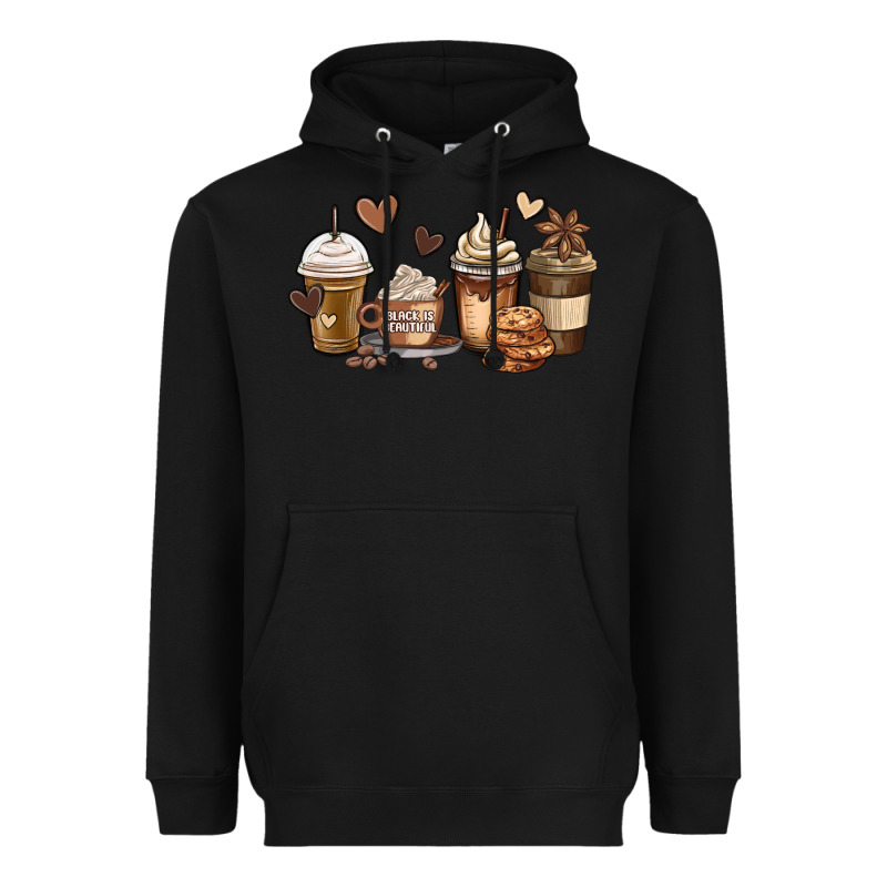 Melanin Afro Coffee Cups Heavyweight Hoodie by MaliasSmallBusiness | Teevron