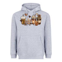 Heather Grey melanin afro coffee cups Heavyweight Hoodie - MaliasSmallBusiness