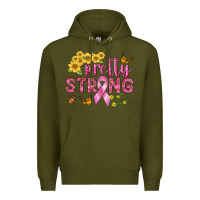 Army Green Pretty Strong Premium Hoodie - BundleAndBundleShop