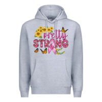 Heather Grey Pretty Strong Premium Hoodie - BundleAndBundleShop