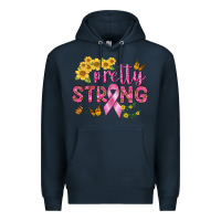 Navy Pretty Strong Premium Hoodie - BundleAndBundleShop