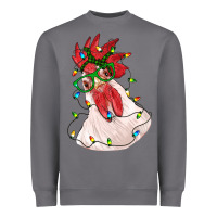 Storm christmas rooster with lights Heavyweight Sweatshirt - RanaPortraitStore