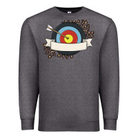 Charcoal Heather custom name archery Premium Sweatshirt - MaliasSmallBusiness