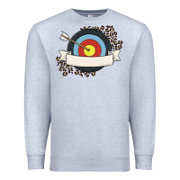 Heather Grey custom name archery Premium Sweatshirt - MaliasSmallBusiness