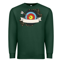 Sports Green custom name archery Premium Sweatshirt - MaliasSmallBusiness