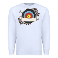 White custom name archery Premium Sweatshirt - MaliasSmallBusiness