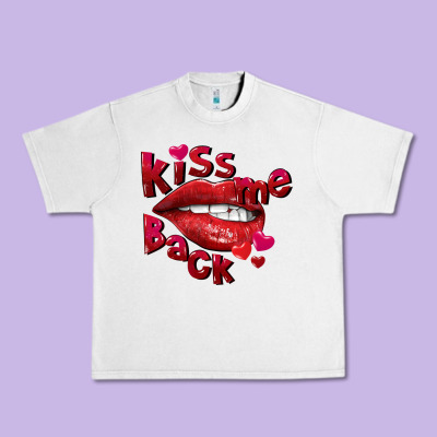 Kiss Me Back Urban Heavy Tee Designed By Fadigitalartstudio